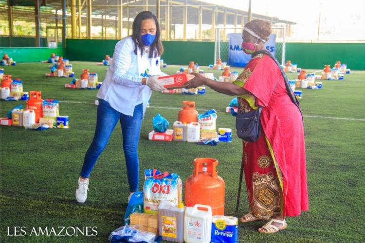 Pandémie : des ''Amazones'' solidaires des familles vulnérables