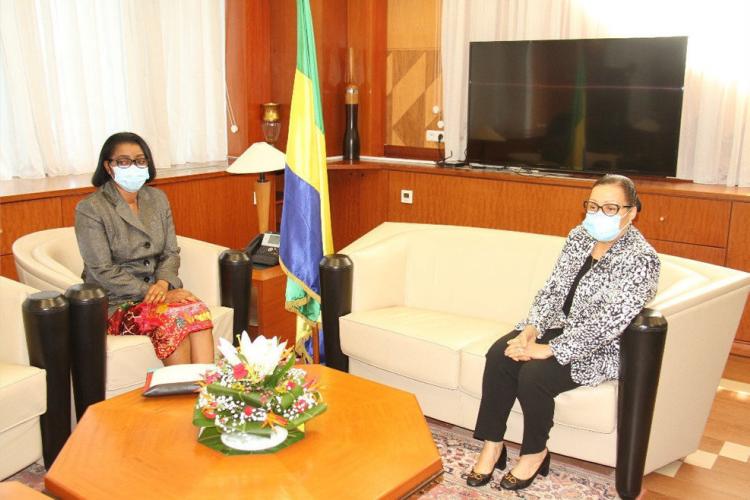 Parlement : Rose Christiane Ossouka Raponda chez Lucie Milebou Aubusson-Mboussou